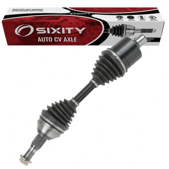 Sixity Front Left CV Axle compatible with Pontiac Bonneville 3.8L V6 2000-2005 - Driver Side Complete Axle Shaft Assembly