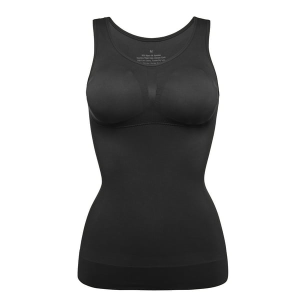 ALING Women's Shapewear Tank Top Tummy Control Shaper Slimming Padded Tank Tops  Body Shaper Vest Compression Top Vest Waist Trainer Vest for Women 