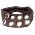 thumbnail image 1 of Diadema transpirable con aberturas y remaches metálicos, banda elástica ancha para el pelo para mujer, accesorio de moda de estilo punk (4 colores neutros, 40 g), 1 of 3