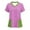 Pink, variant on Colorblock Scrubs for Women Loose Fit Stretchy Scrub Tops V Neck Short Sleeve Housekeeping Nursing Uniforms with Pocket