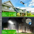 thumbnail image 3 of HOODINK Solar Street Lights Outdoor, 18000 Lumens Motion Sensor Security Flood Light Waterproof, Remote Control, Dusk to Dawn for Garden,Yard, Driveway, Garage, 3 of 10