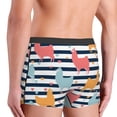 thumbnail image 3 of Goofa Colorful Llama Printed Men's Boxer Briefs Underwear, Moisture-Wicking Underwear, Trunk,Soft and Breathable Cotton Underwear-, 3 of 9