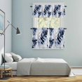 thumbnail image 6 of Abstract B;ie Leaf Kitchen Curtains Valances and Tiers Set of 3 Summer Tropical Leaves Watercolor Plant Tier Curtains and Valance with Rod Pocket for Small Windows, 27.5"x36", 6 of 9