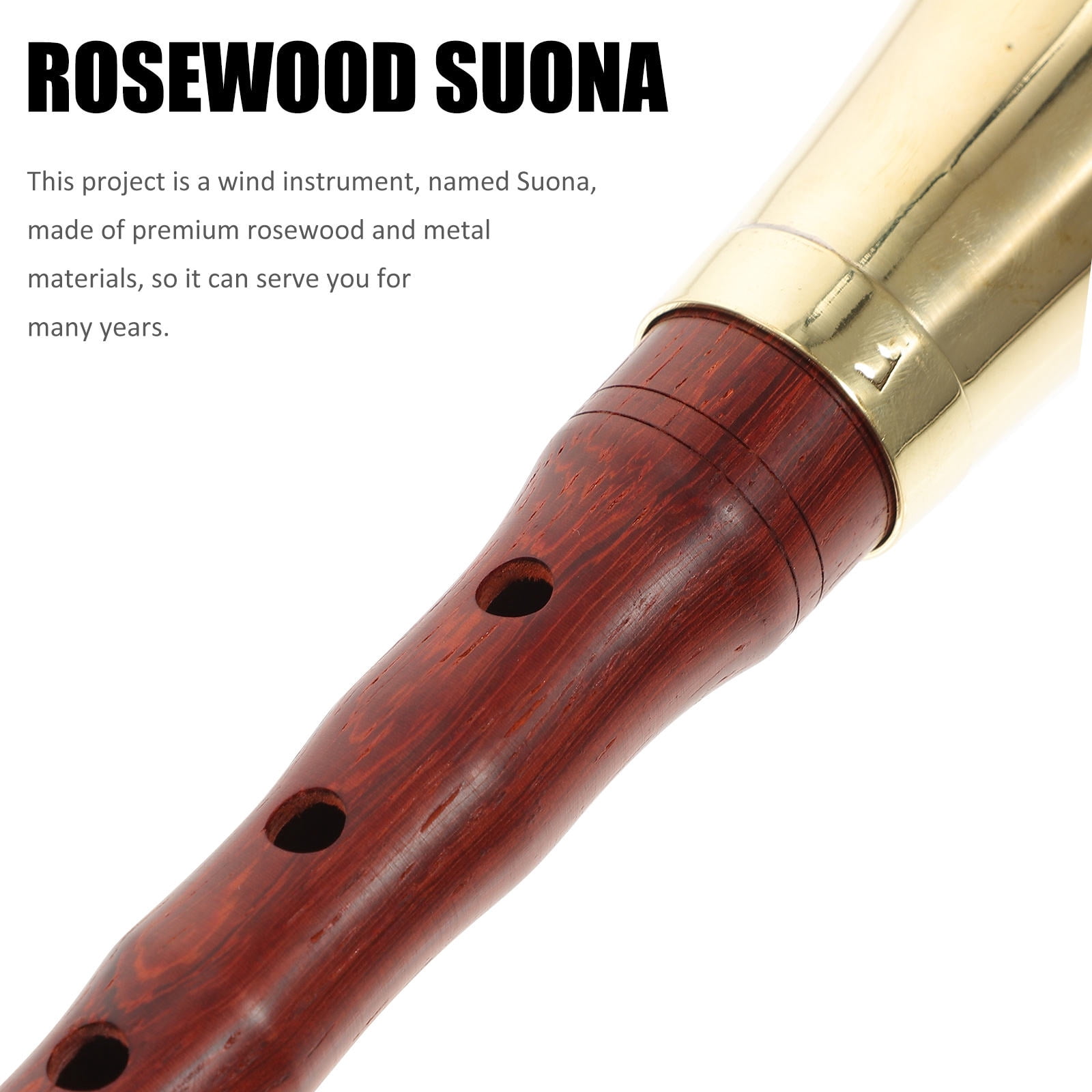BESTYASH Handmade Rosewood Chinese Trumpet Musical Instrument Set with Assorted Colors for Traditional Music