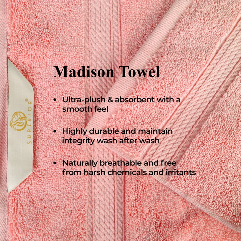 Superior Egyptian Cotton Heavyweight Hand Towel Set of 4, Tea Rose