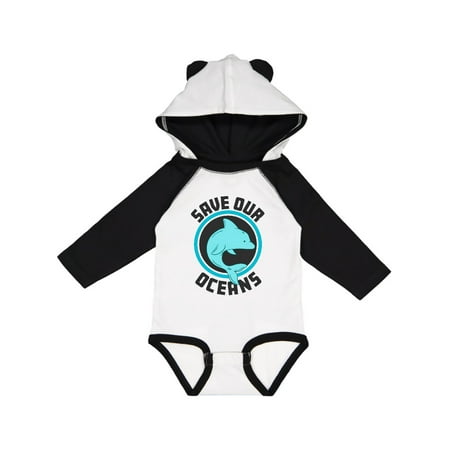 

Inktastic Save our Oceans with Dolphin Gift Baby Boy or Baby Girl Long Sleeve Bodysuit