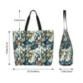 thumbnail image 5 of Pofeuu Hawaiian Style Print Reusable Grocery Bags - Washable, Foldable, Packable Tote, Large Handles, Heavy Duty, Zippered Top Pouch, 5 of 8