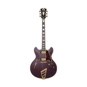 D'Angelico Deluxe DC Semi-Hollow Electric Guitar w/ Stairstep Tailpiece - Matte Plum