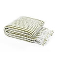 thumbnail image 4 of Home Soft Things Chain Tweed Throw Blanket, Reversible Lightweight Super Soft Cozy Throw Blanket, 50x60 inches, Green Olive, 4 of 9