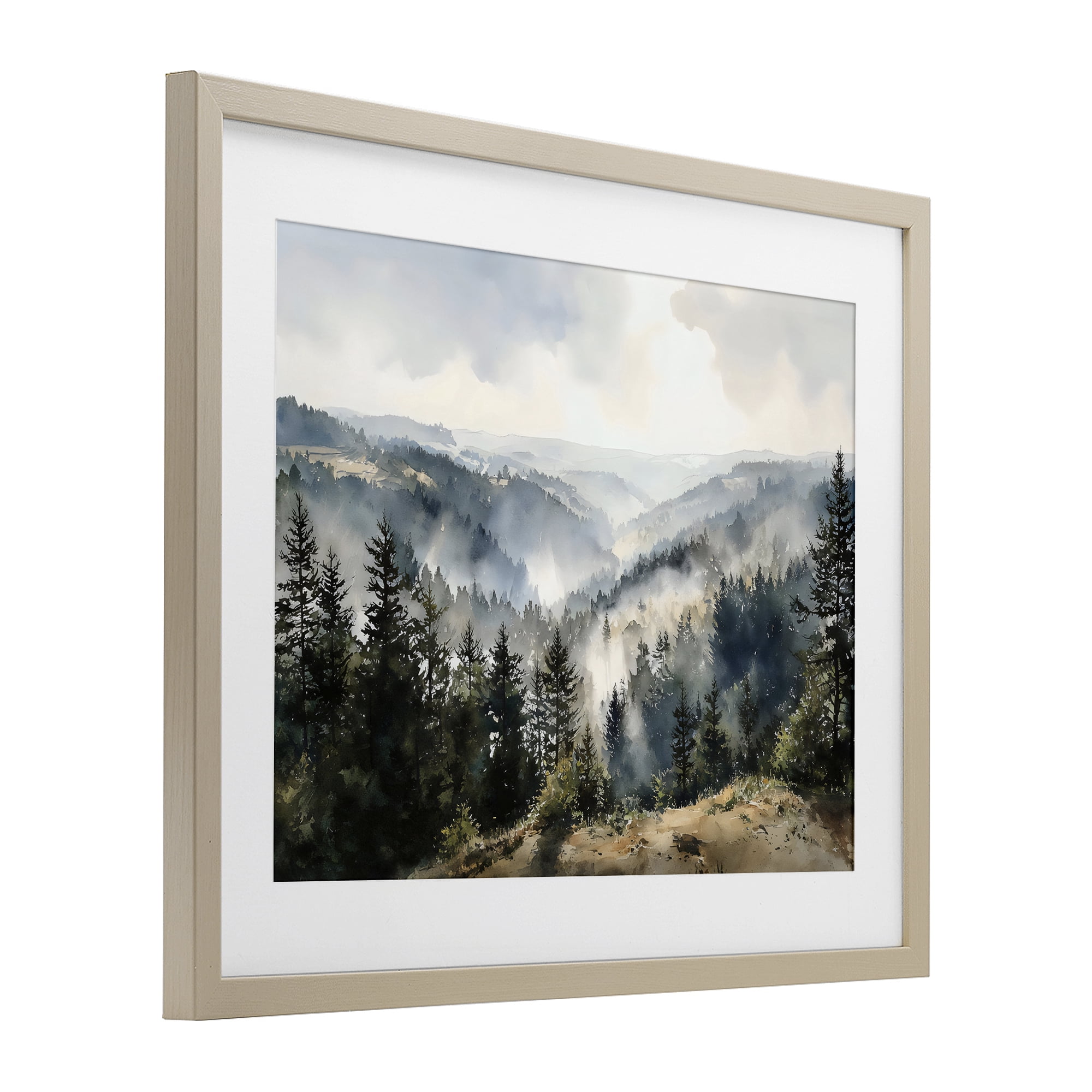 Stupell Industries Misty Tree Tops Vista Birch Framed Print Under Glass, design by Franklyn Gregory