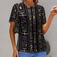 thumbnail image 6 of Ancient Egyptian Hieroglyphs Women's T-Shirt Short Sleeve T Shirts Tops Tee Ladies Loose T, 6 of 6