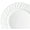 Plain White, variant on " OCCASIONS " 50 Pieces Pack (25 Guests)-Vintage Wedding Party Disposable Plastic Plate Set -25 x 10.25'' Dinner 25 x 7.5'' Salad/Dessert plates (Blossom in Blush & Gold)