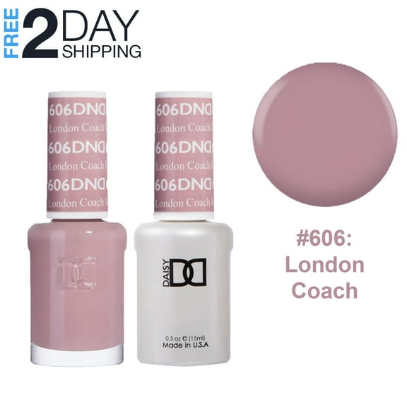 DND Gel Nail Polish & Nail Lacquer Set Soak Off Duo Set - #606 London Coach, 0.5 oz