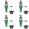 thumbnail image 1 of Snoop On A Stoop Dogg Muñeco Peluche Elfo Navideño para Amantes Del () Verde, 1 of 5