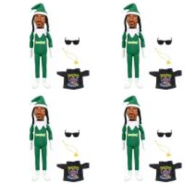 Snoop On A Stoop Dogg Muñeco Peluche Elfo Navideño para Amantes Del () Verde