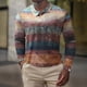 thumbnail image 2 of Camisas de manga larga con botones de solapa y costuras en bloques de colores para hombre Pompotops  oipoqjl13343, 2 of 7