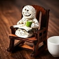 thumbnail image 6 of Diceymbol Halloween Grim Reaper Reading Figurine with Open Book Gothic Shelf Decor for Tiered Tray Tabletop Display 2 Inch, 6 of 7