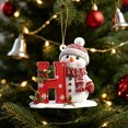 thumbnail image 4 of SPOORYYO Christmas Tree Ornament Hanging Decor, Acrylic Christmas Decoration Pendant with Hanging Rope for Tree, Wreath, Wall and Holiday Display, STYLE H, 4 of 7