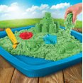 thumbnail image 2 of Kinetic Sand, Sandbox Set Kids Toy with 1lb All-Natural Green Kinetic Sand and 3 Molds, Sensory Toys for Kids Ages 3 and up, 2 of 7