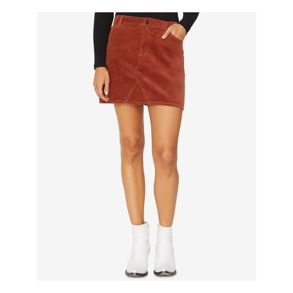 SANCTUARY Womens Brown Corduroy Mini Skirt 8W29