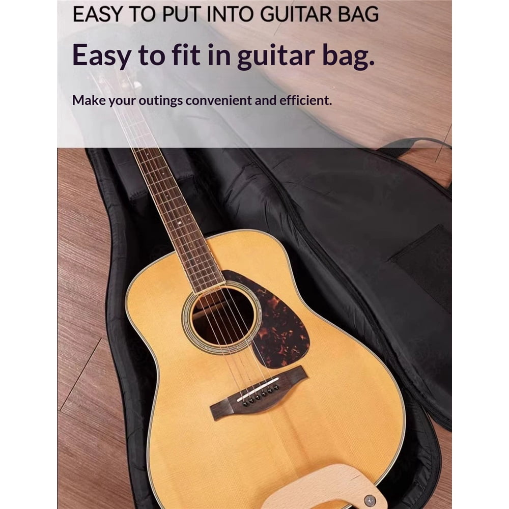 Adjustable Acoustic Guitar Stand - Solid Wood Portable Floor Holder - Lightweight Travel Friendly Design for Classical/Nylon String Guitars (Not Suitable for Electric Guitars)