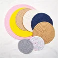 thumbnail image 4 of ColourTree Round Braided Placemats Set of 4 Washable 15 inch Grey & White Round Table Mats Woven Place Mats for Dining Table, 4 of 4