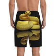 thumbnail image 4 of Lsque Yellow White-Lipped Pit Viper Mens Sleep Pajama Shorts,Short Pajama Pants, Cotton Ultra-Soft Knit-X-Large, 4 of 9
