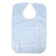 thumbnail image 2 of Durable Cotton Adult Bib Blue Floral Pattern With Crumb Catcher - Easy To Clean, Hook AndClosure - Perfect  Elderly Assistance, 2 of 8