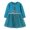 Blue, variant on Esaierr Toddler Baby Girl Simple Dress Mesh Christmas Tree Embroidered Long-Sleeved Dresses for 2-7T