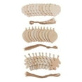 thumbnail image 3 of Paquete Discos de , Discos de árboles, Platos de , Platos de , Manualidades, Discos de para Manualidades, Decor Bodhi leaf 80x48x2mm perfecl Formas de hojas de madera del arte, 3 of 8