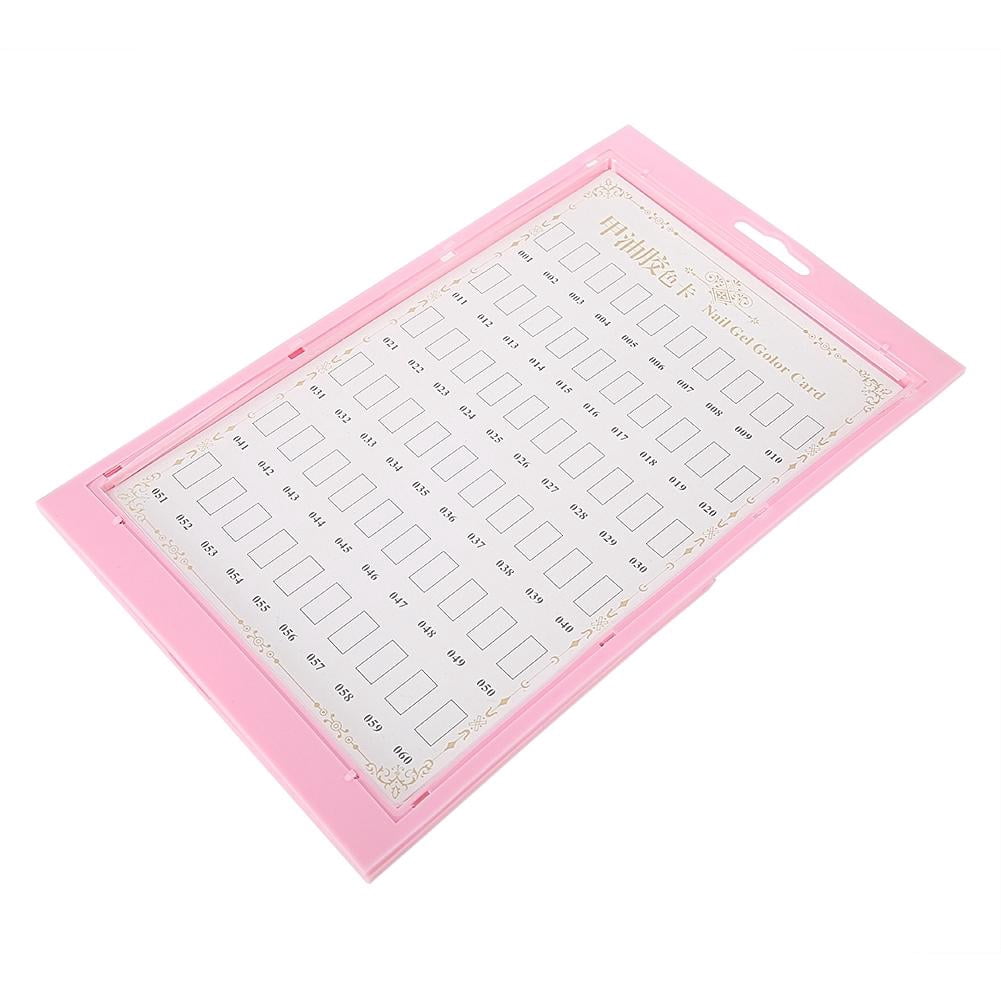 LAZIOEGR Nail Art Display Stand – Dual‑Side 60‑Color Card & 10‑Tip Frame, Sturdy Rack, Dust‑Proof Film, Ideal for Salon & Practice