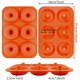 thumbnail image 2 of Bandeja para hornear donuts, bandeja para hornear de silicona de 6 rejillas para hacer pasteles de donas, galletas, bagels, magdalenas, chocolate (6 rejillas) Adepaton LKX-0151, 2 of 6
