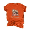 thumbnail image 2 of AOOCHASLIY Thanksgiving Day Women Tops Women's Casual Thanksgiving Print Pullover Short Sleeve T-Shirt Tops Shirt, 2 of 5