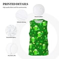 thumbnail image 6 of Easygdp Christmas Deers Men's Mesh Basketball Jersey Quick Drying Sleeveless Shirts Fitted Muscle Tank Tops Sport Round Neck T-Shirt - 3X-Large, 6 of 9