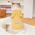 thumbnail image 2 of NovaStitch Pet Ribbed Fleece Sweaters Pullover Sweatshirt for Small Dogs Cat Puppy Warm Winter Clothes Yellow 4XL, 2 of 5