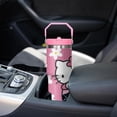 thumbnail image 5 of 30oz Cute Hello Cat Tumbler with Leak Proof Lid and Straws, Kawaii Stainless Steel Insulated Cup, Travel Coffee Mug Water Bottle, Cute Kity Gifts for Fans, 5 of 6
