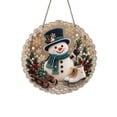 thumbnail image 5 of Dalang Christmas Diamond Art Wreath, Acrylic Rhinestone Hanging Ornament, Sparkling Front Door Window Wall Holiday Home Decor, 7.9 in, 5 of 7
