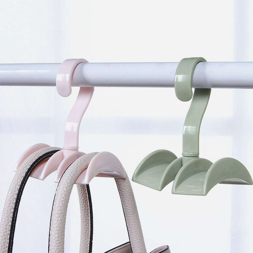 Closet Organizer Rod Hanger Handbag Plastic Purse Hanging Rack Holder Hook New 