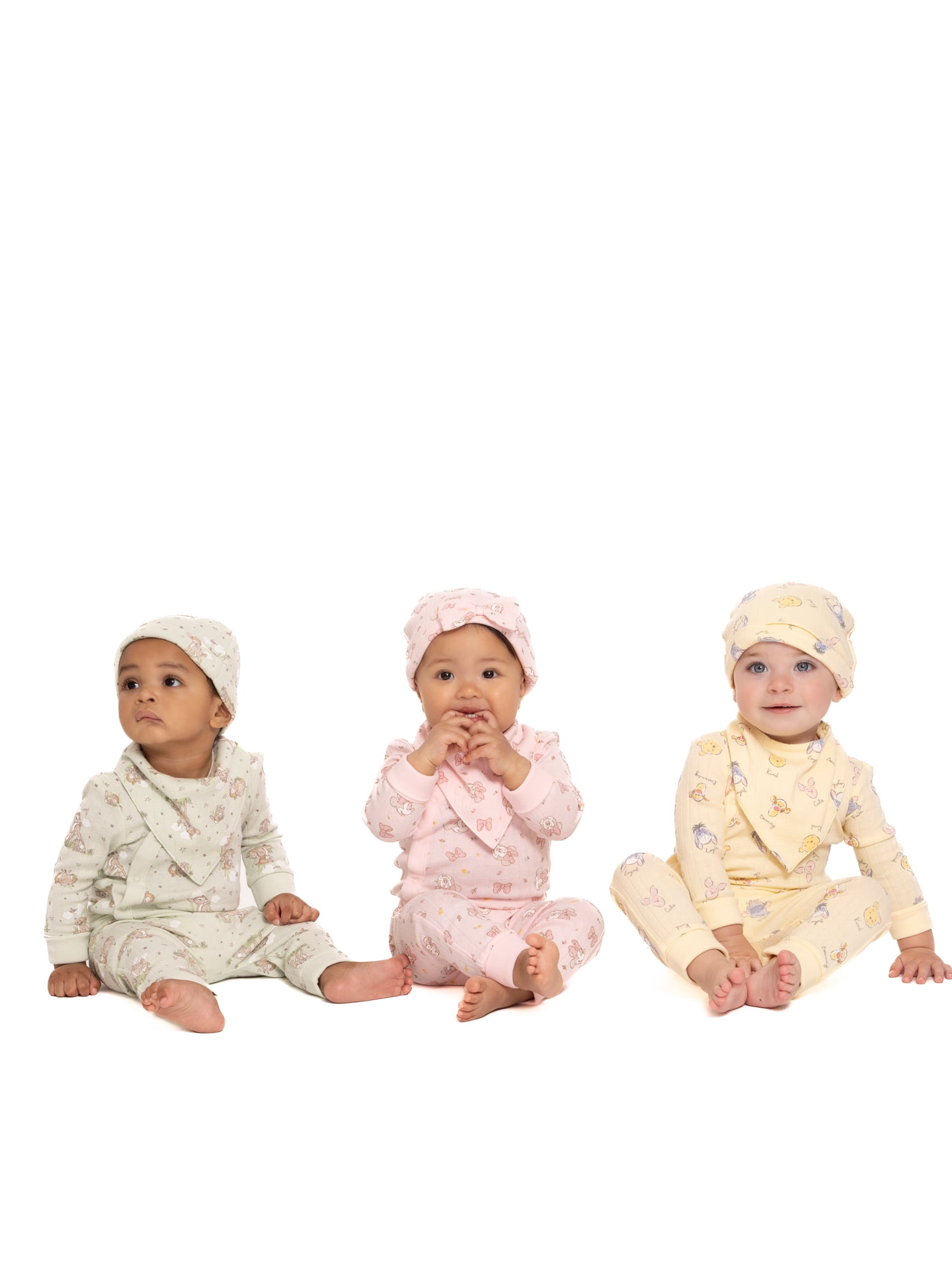 Disney Baby Wishes and Dreams Character Baby Allover Print Take Me Home Set, 4-Piece, Sizes Preemie-6/9 Months