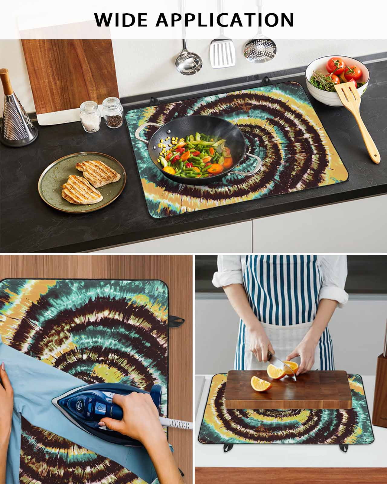 nqOlkjepod Large Induction Cooktop Protector Mat 36"x21", Abstract Art Stove Top Covers for Electric Stove, Colorful Ethnic Geometric Modern Decorative Stove Burner Cover Mats, Glass Top Stove Cover