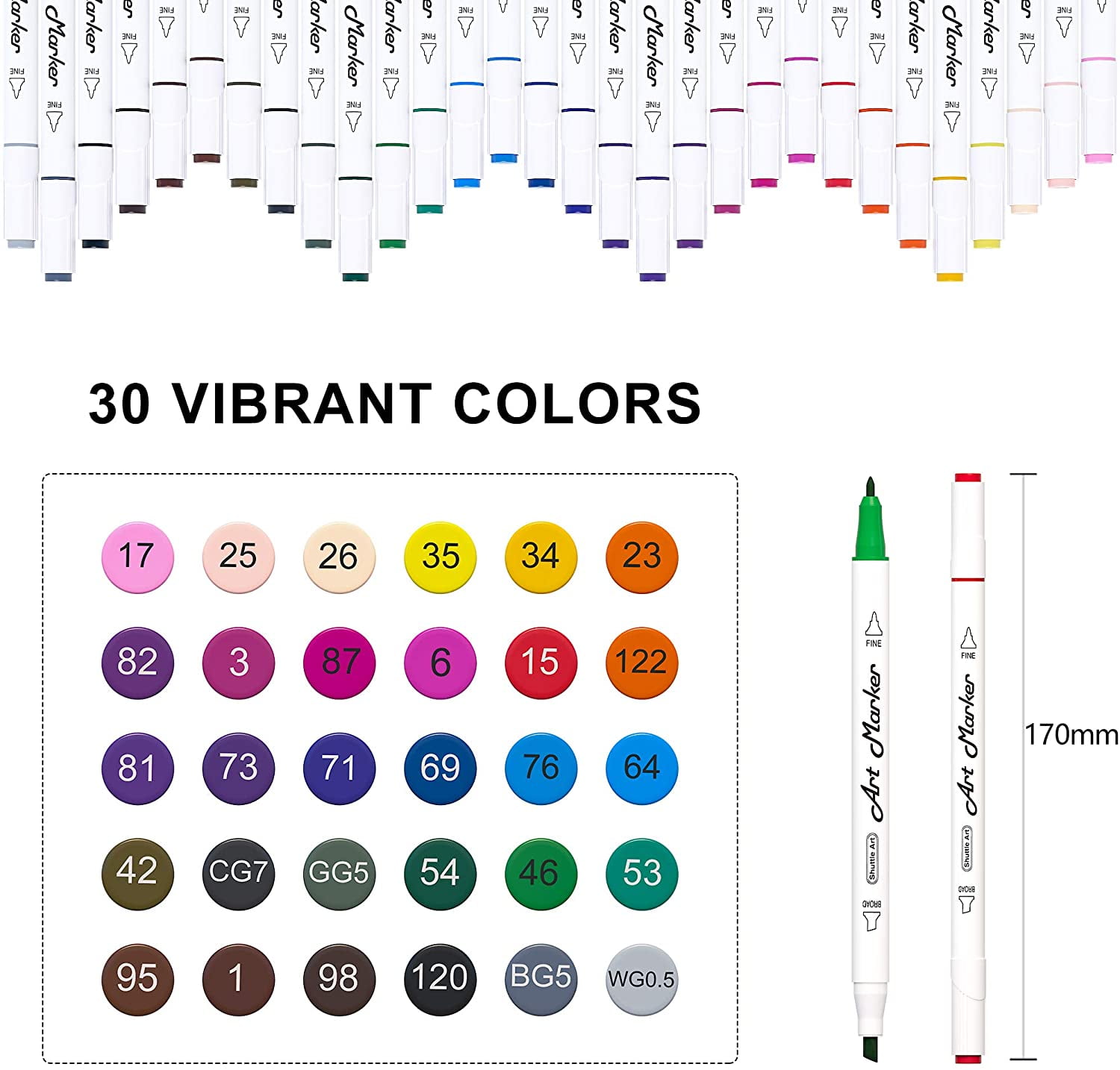 130 Colors Alcohol Markers, AdamStar Dual Tip Art Markers for Kids & Adult Coloring Sketching Drawing Markers for Artists Paint Markers Pen with Carry