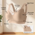 thumbnail image 5 of EaskTriop Wireless Bras for Women Seamless Bra No Underwire Supportive Full Coverage Bralettes Comfort Mesh V Neck Everyday T-Shirt Bra, 5 of 6