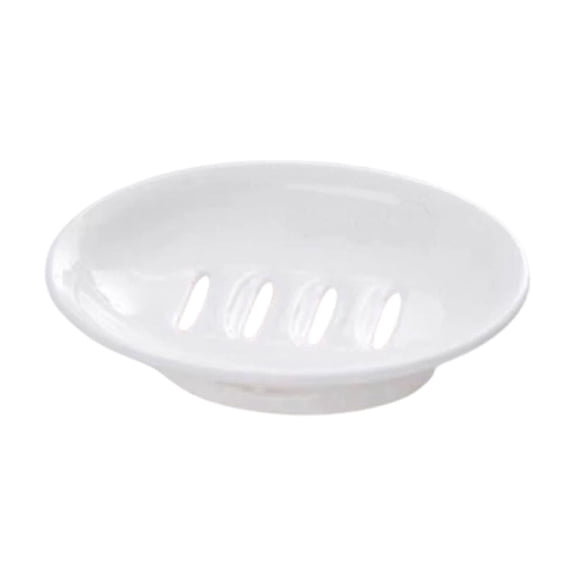 Qocolcyl Soap Dish with Drain Plastic Sponge Holder Easy Cleaning Soap Saver Tray Caddy Keep Dry Stop Mushy for Shower Bathroom Kitchen(White)