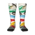 thumbnail image 2 of Lsque Colorful Abstract Bumper Cars Printed Crew Socks Men's Women's LightWeight Thin Casual Calf Socks ,Knee High Socks,Cotton Socks, 2 of 9