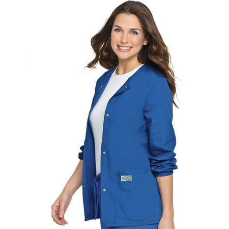 Clearance ScrubZone by Landau Women's Warm Up Solid Scrub Jacket
