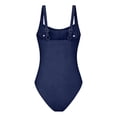 thumbnail image 5 of Womens One Piece Swimsuit,Solid Color Monokini Swimsuit With Adjustable Straps One Piece Bathing Suit for Beach Pool Versatile Fit,Swimsuits for Women,S, 5 of 5