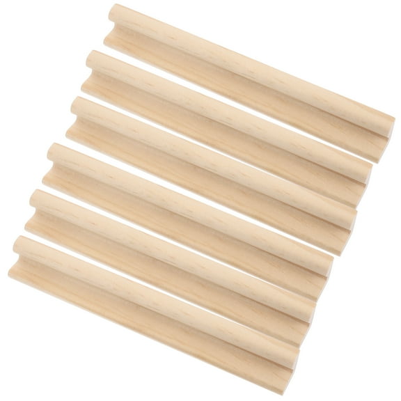 6pcs Wooden Domino Racks Stand Playing Card Tray Domino Tile Holders For Mexican Train English Letter Base Board Games For Craft Game Use