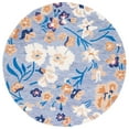 thumbnail image 4 of SAFAVIEH Jardin Ruadhan Floral Wool Runner Rug, Blue/Ivory, 2'3" x 8', 4 of 10