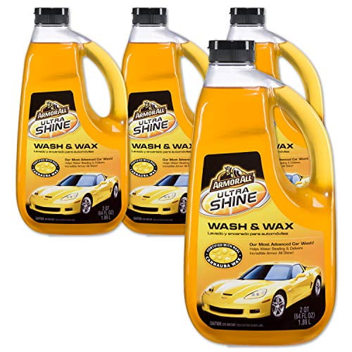 Armor All Ultra Shine Car Wash and Wax For Cars & Truck & Motorcycle, 64 Fl Oz Bottles Pack