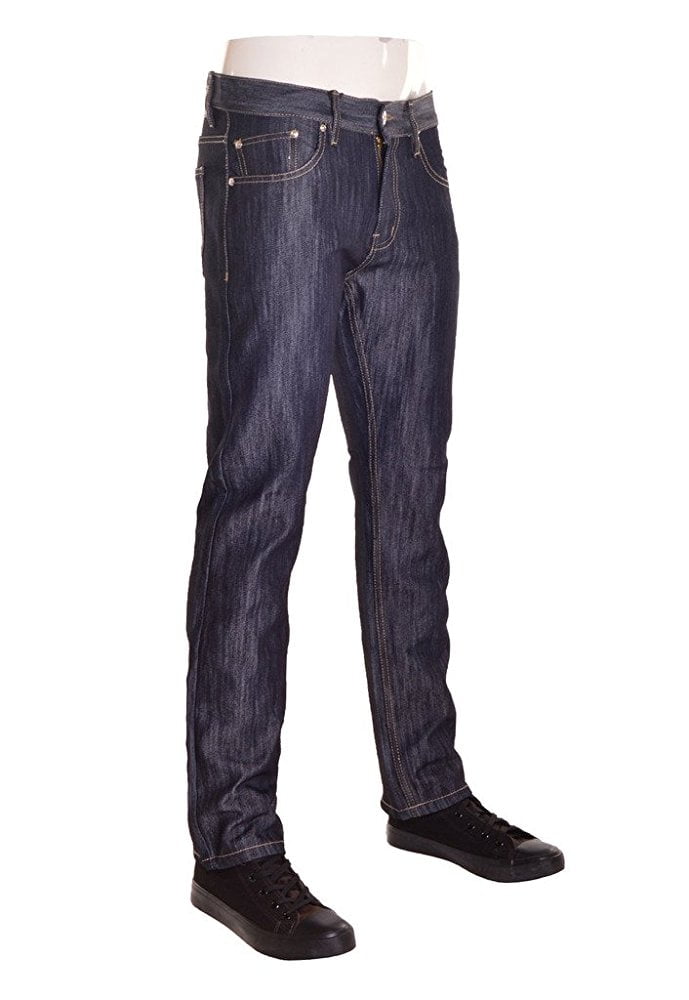 Hawks Bay Men's Slim Fit Jeans Denim Washed Distressed Pants RWBL Denim ...